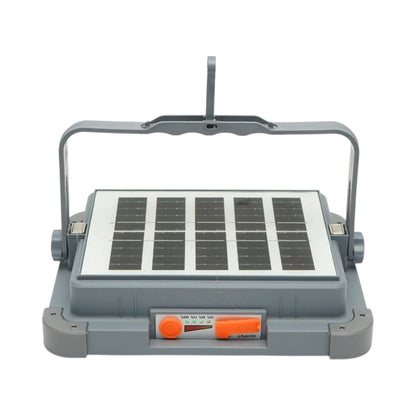 Hordozható LED projektor 100W napelemes panellel 3W, 3600mAh akkumulátor, 6 világítási mód, mágnes, horog, USB Power Bank 210x170x55mm Breckner Germany
