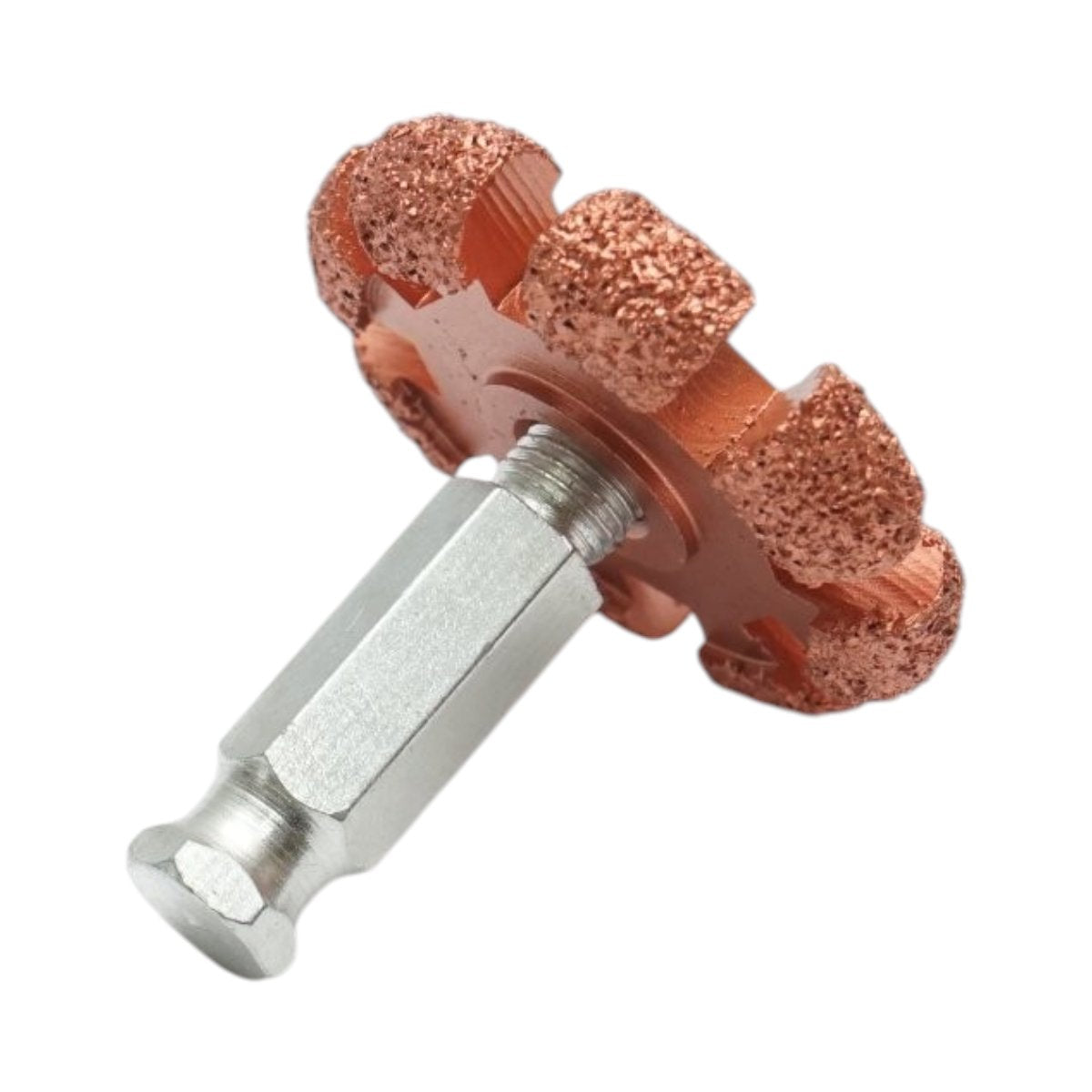 Csiszolókorong gumiabrazív 50x10mm, K36 szemcseméret, hatszögletű szár 3/8 inch