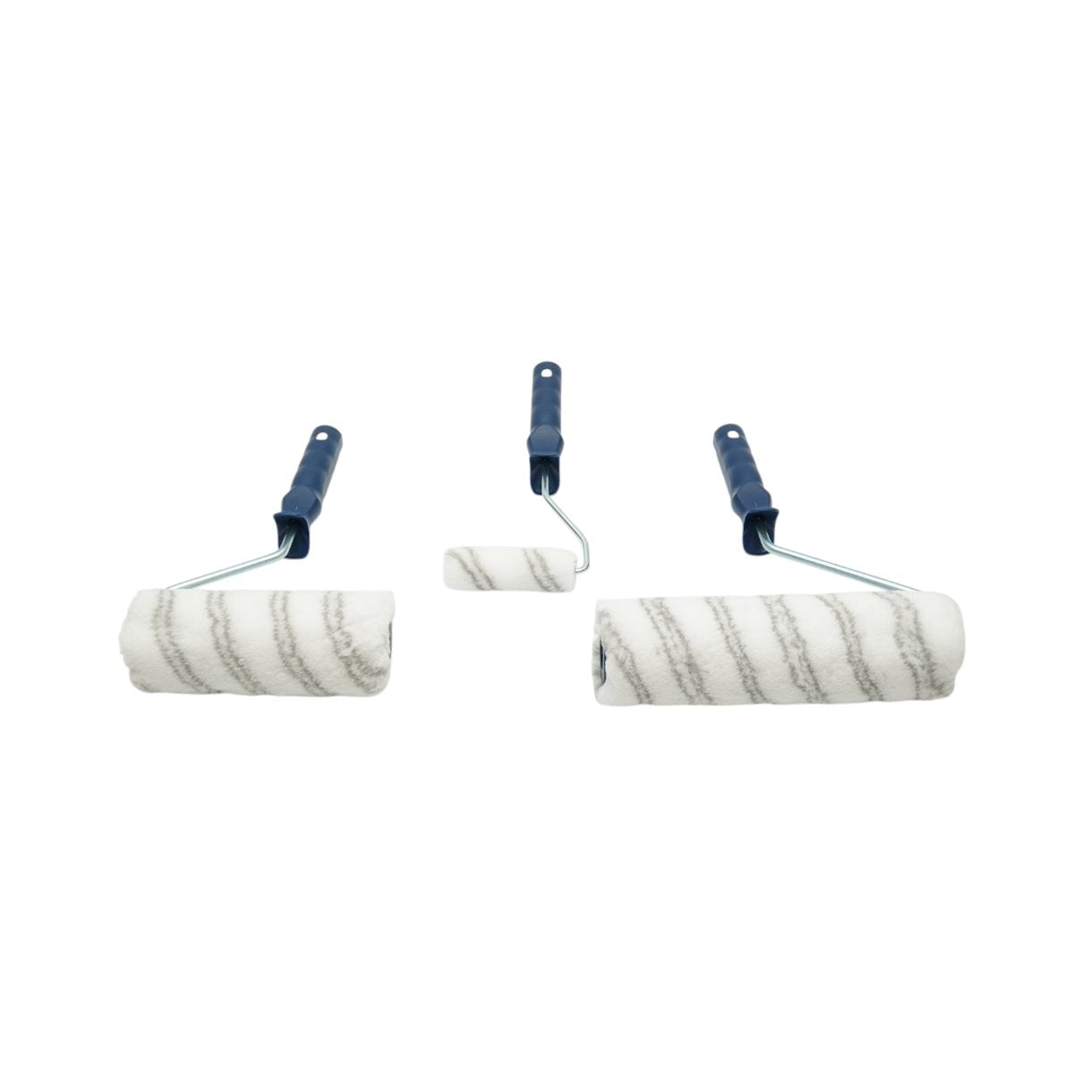 3 részes festőhenger szett poliészter 10cm, 18cm, 25cm, PP nyéllel, műanyag tálcával Breckner Germany