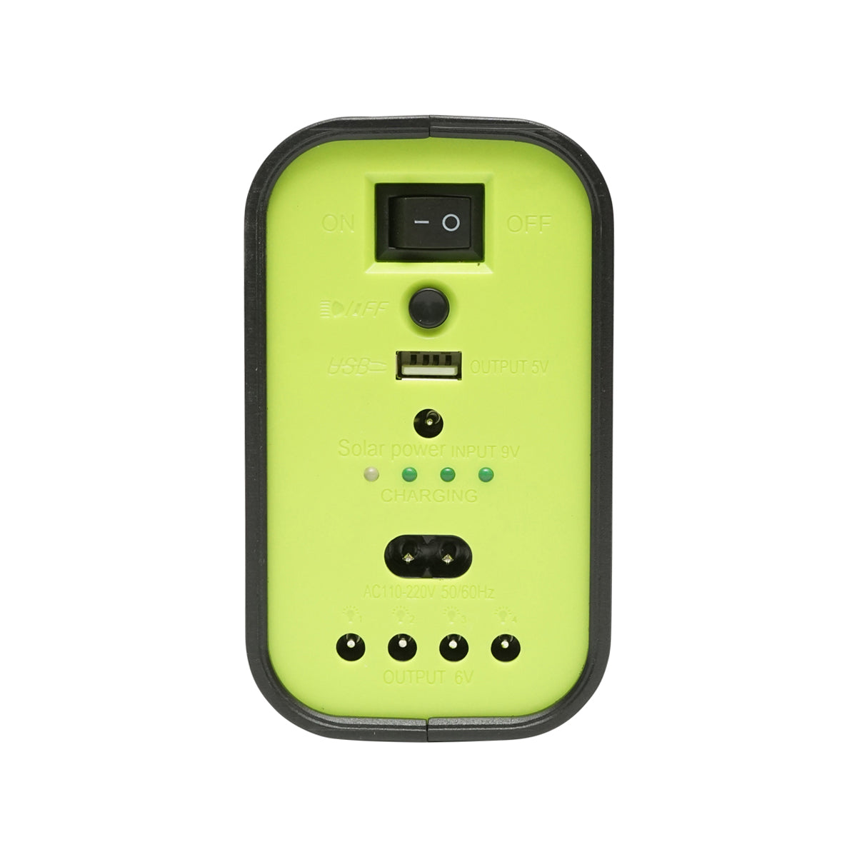 Hordozható LED világító készlet 3 izzóval / projektorral, napelemmel és akkumulátorral 6V, 4.5Ah horgászáshoz, kempingezéshez GD-12