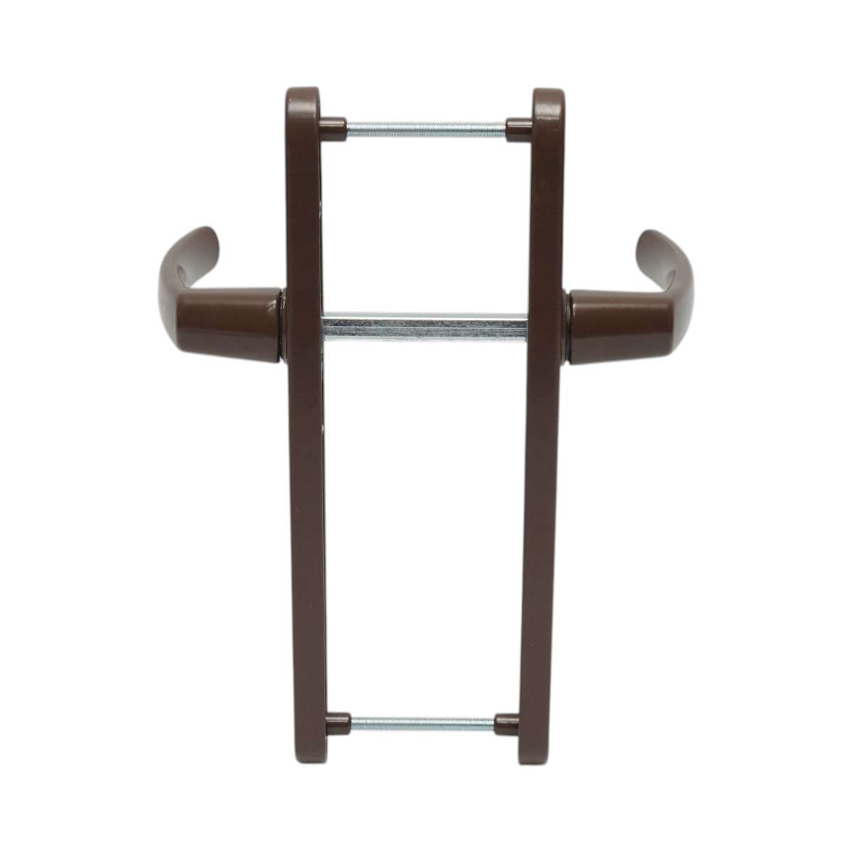 PVC hőszigeteléses ajtókilincs szett barna 28x220mm-es zárbetéttel
