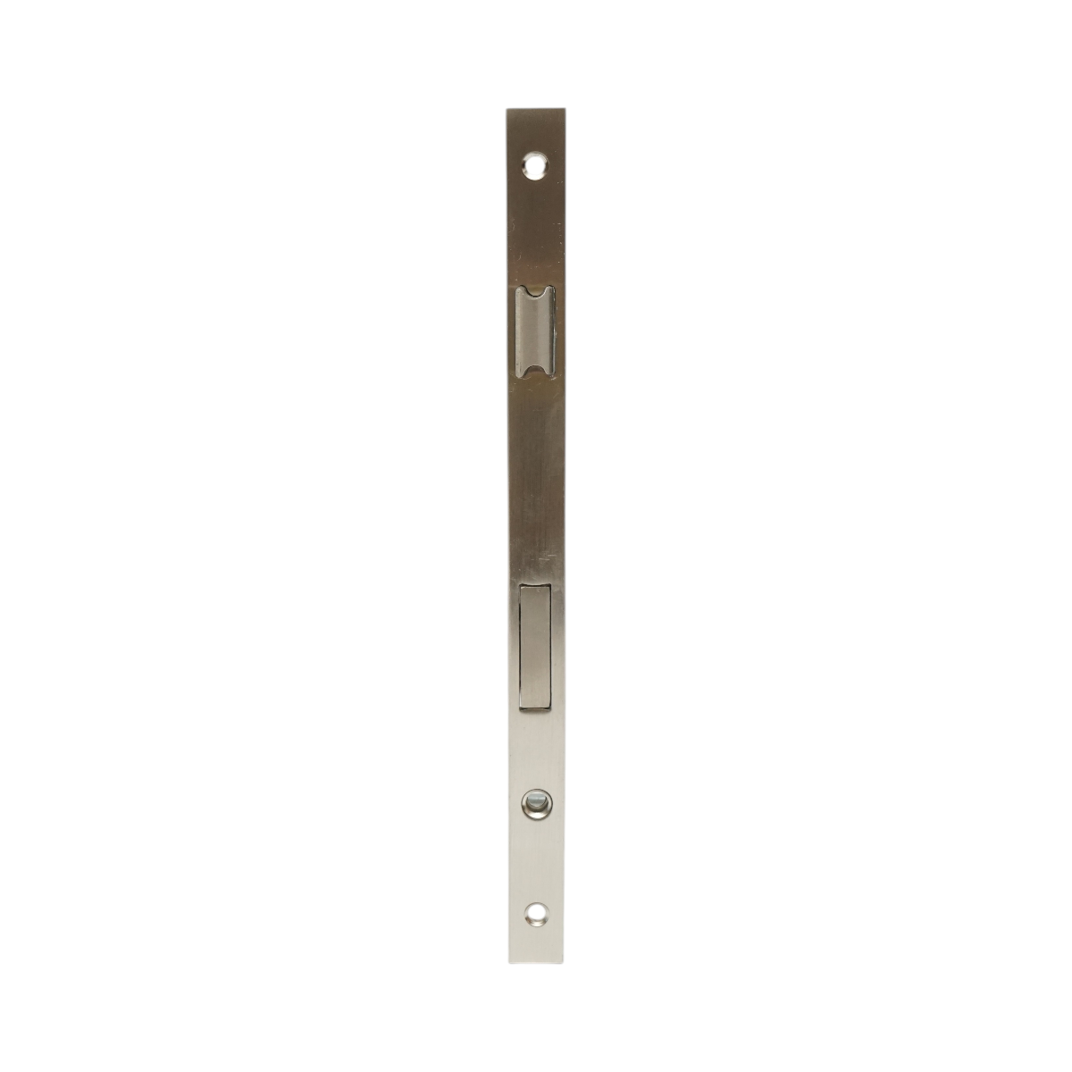 Beépített ajtózár nyelvvel 34x174mm, előlap 16x240mm, szatén nikkel, csavarok mellékelve
