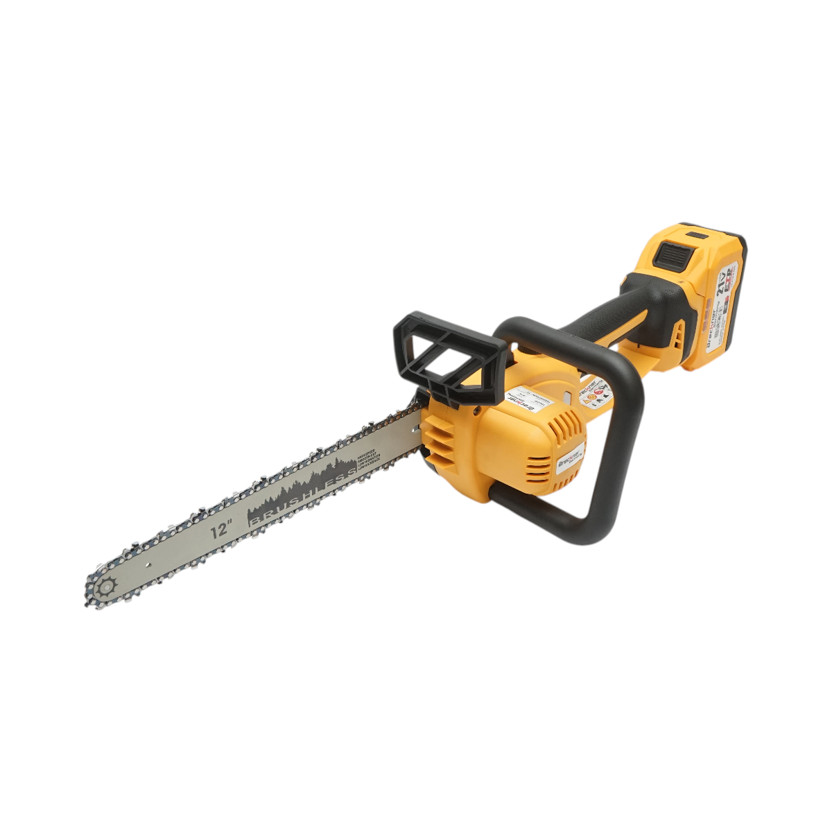 Professzionális elektromos láncfűrész 1060W 2 darab 21V, 6Ah Li-ion akkumulátorral, brushless motor, 12 inch (300mm) lánc Breckner Germany