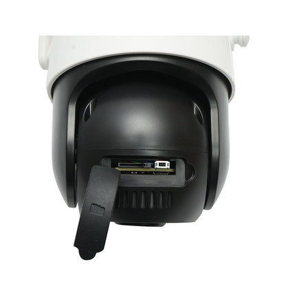 6 MP-es kettős objektíves megfigyelő kamera, P2P WIFI 2.4GHz, 360 fokos PTZ forgatás mozgásérzékelővel, szirénával, emberérzékeléssel és iCSee alkalmazással.