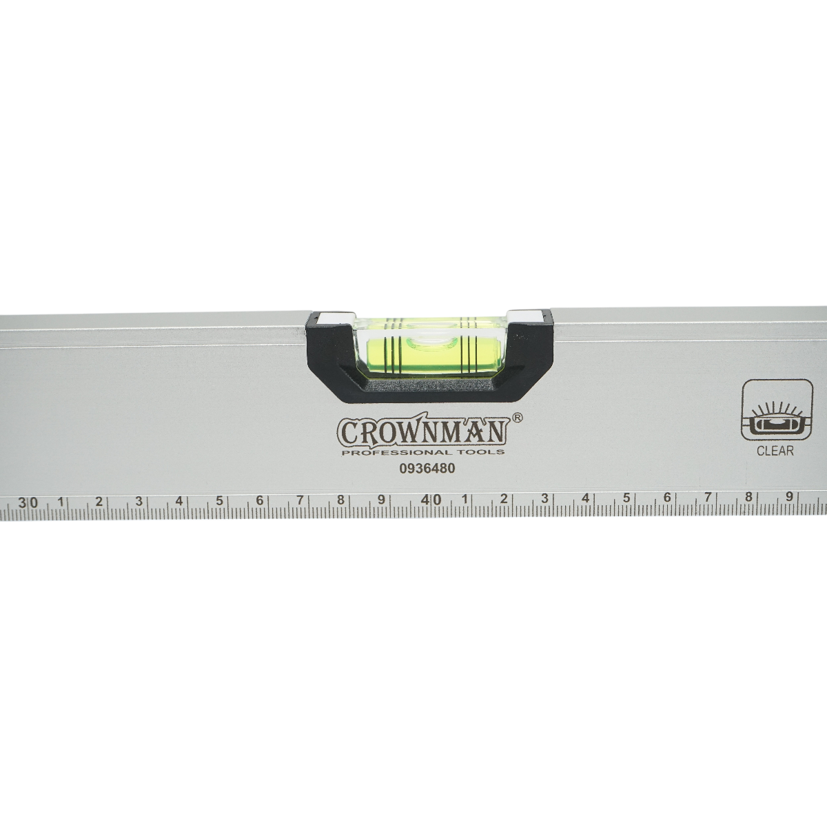 Mágneses alumínium vízmérték 800mm, 3 vízmérték, 0-80cm-es vonalzó Crownman