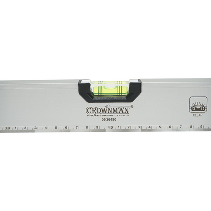 Mágneses alumínium vízmérték 800mm, 3 vízmérték, 0-80cm-es vonalzó Crownman