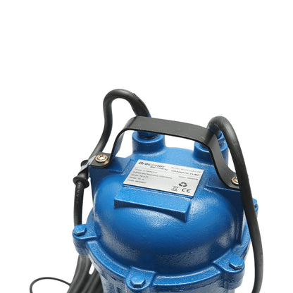 Szennyezett vízszivattyú, merülő vízelvezető úszóval és darálóval 750 W, 220 V, áramlási sebesség 300 l/perc, H10 m WQDS15-8-0,75F Breckner Germany Szivattyú