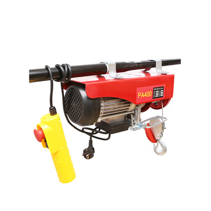 Elektromos emelő 220V/50Hz 850W, maximális teherbírás 200/400Kg, emelési sebesség 5-10m/min, emelési magasság 6-12m, IP40 védelem
