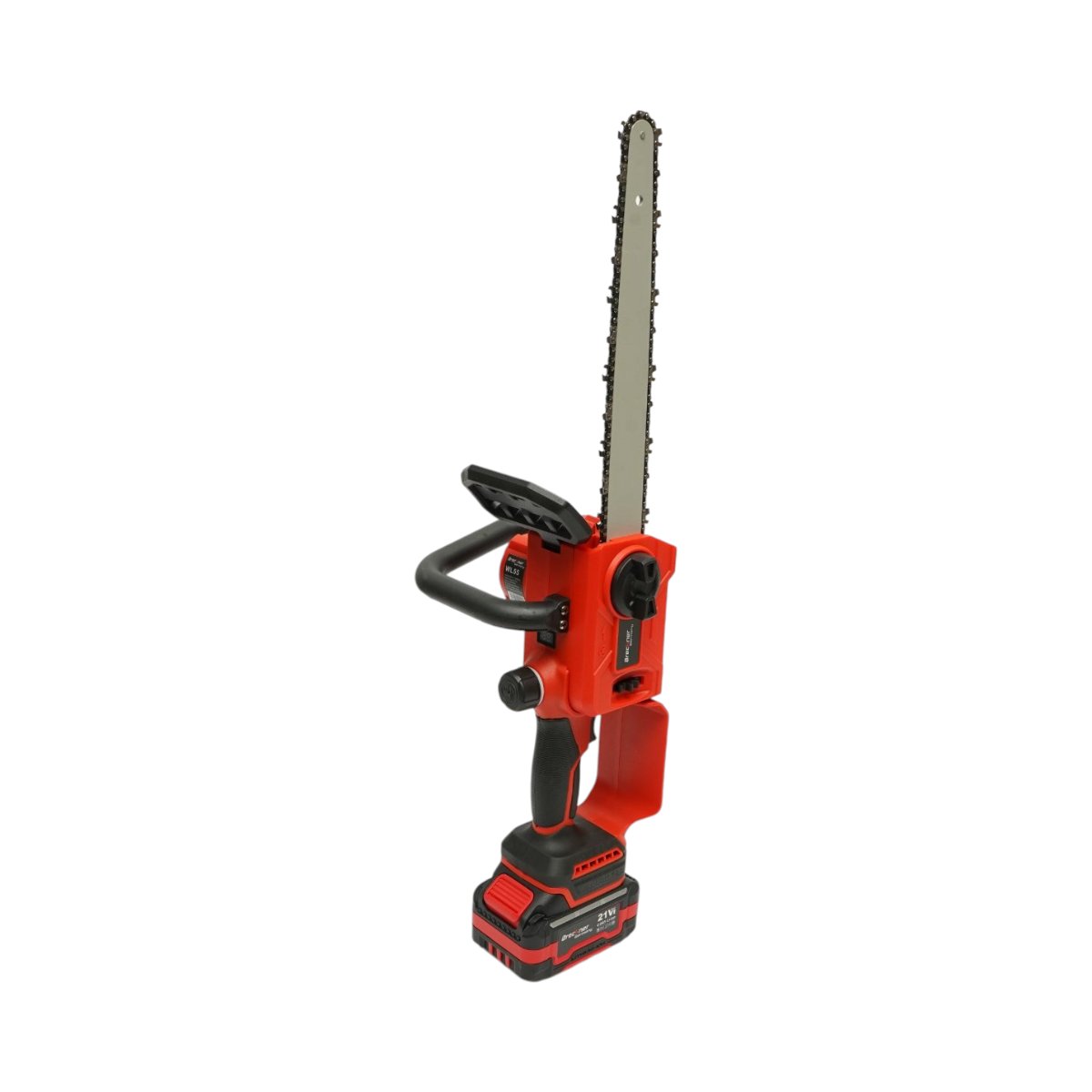 Mini elektromos láncfűrész 800W 2 db 21V, 4Ah Li-ion akkumulátorral, Brushless, 12 inch (300mm) lánc, 260mm vágási kapacitás, LED digitális kijelző Breckner Germany