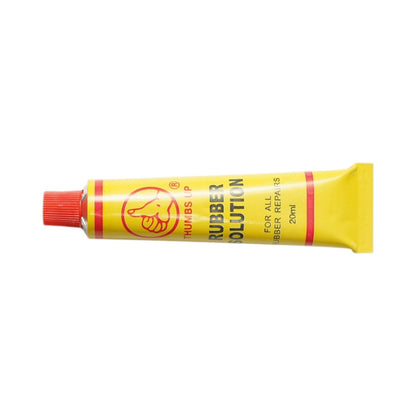 16 darabos 50mm-es kerek gumifolt, defektjavító készlet pneumatikus tömlőkhöz + 1 db 20ml-es ragasztó tubus