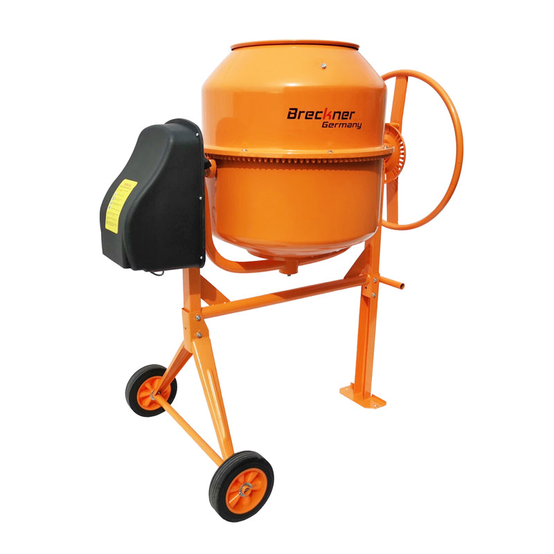 Betonkeverő 800W, térfogat 200L, öntöttvas fogaskerék és korona, 58Kg Breckner Germany