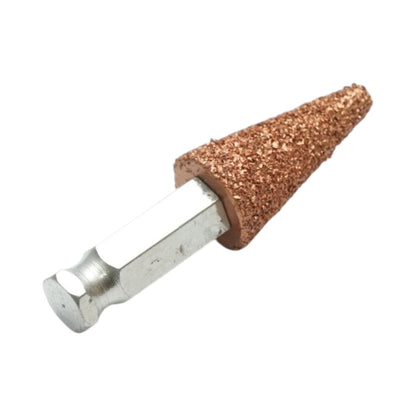 Csiszolókő polírozó abrazív kúpos 19x40mm, szemcseméret K36, hatszögletű szár 3/8 inch