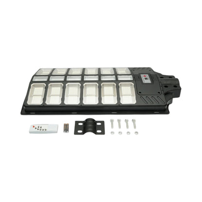 Napelemes LED közvilágítási lámpa 1000W 30W-os napelem panellel, 25000mAh akkumulátor, mozgásérzékelő, távirányító, oszlopra szerelhető IP66 Breckner Germany
