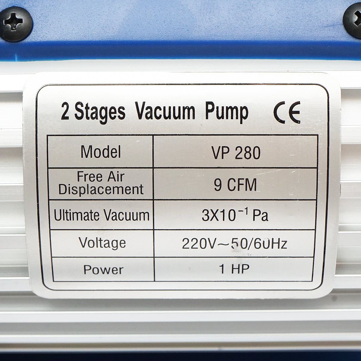 Vákuumszivattyú, vákuum 220V, 1 HP hűtőberendezésekhez 226l/min
