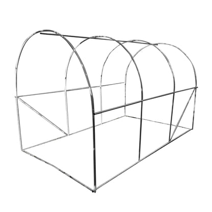 Kerti fóliasátor 300x200x200cm öntözőrendszerrel, zöld PE fólia 140g/mp UV hálóval, 6 ablak, 2 ajtó, horganyzott acélcső 25mm