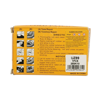 12 db ovális gumifolt, defektjavító 38x75mm + 1 db 20ml ragasztó