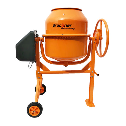 Betonkeverő 450W, tartály térfogata 120L, öntöttvas fogaskerék és korona, 44Kg Breckner Germany