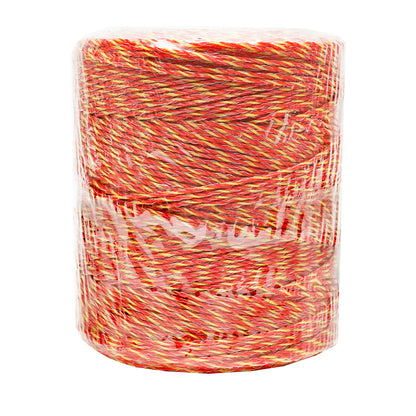 Sárga-piros cérna 2mm-es fém betét 6x0.15mm. SS, 500m elektromos kerítés Breckner Germany