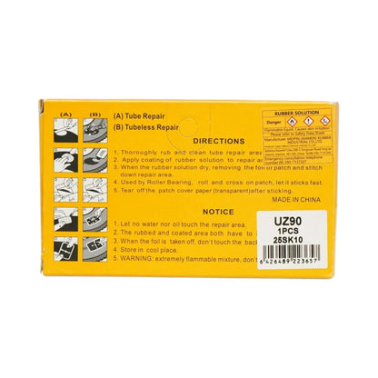 8 db ovális gumijavító folt, gumifolt, defekt javító 50x100mm + 1 db 20ml ragasztó tubus
