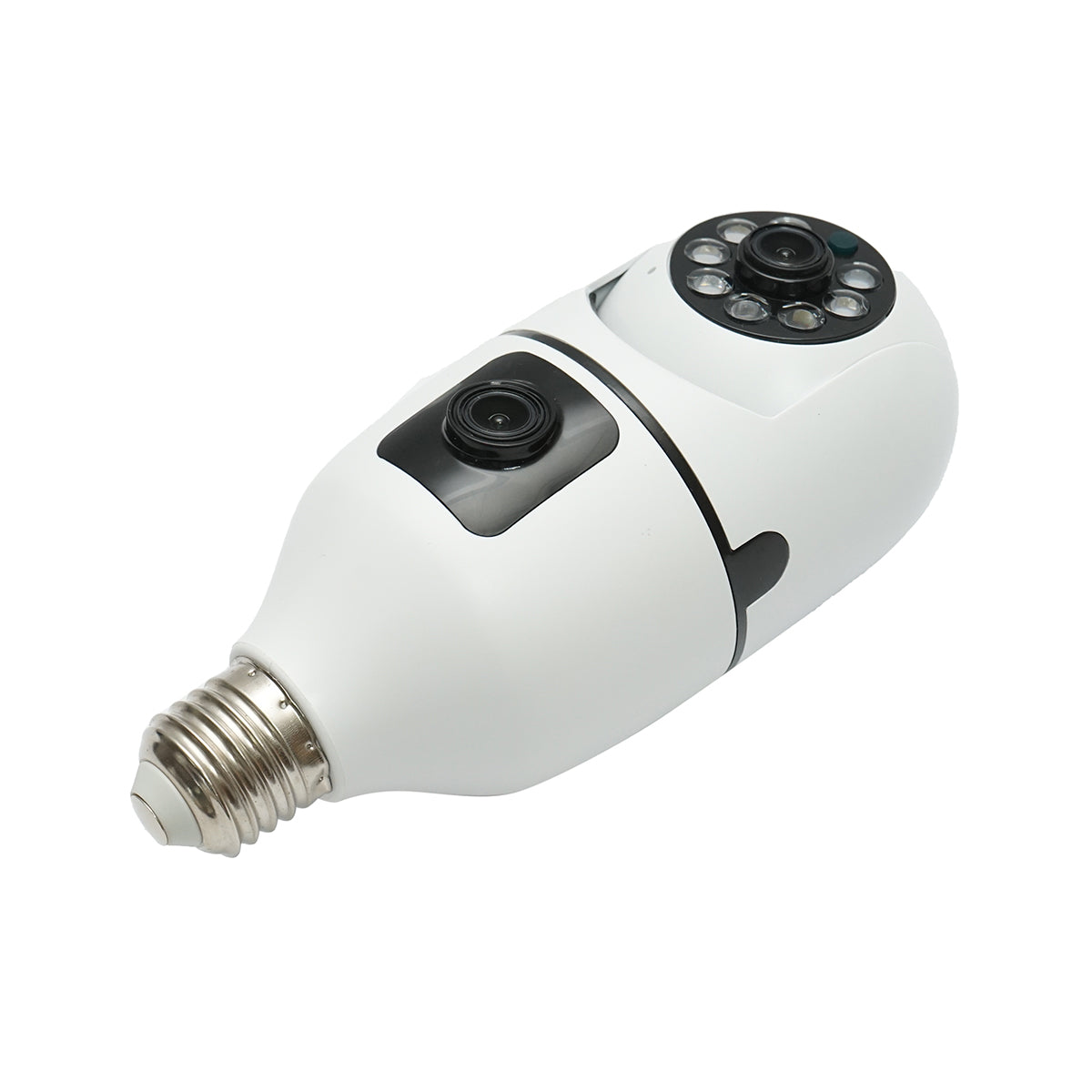 Felügyeleti kamera 2 objektíves intelligens izzó PTZ, WIFI 2.4G 1080P FHD 2MP, E27 izzó típus mozgásérzékelővel, éjjellátó és V380 Pro alkalmazással.