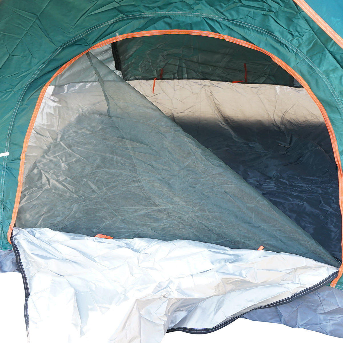 Kemping sátor 2 fő részére, összecsukható, automatikusan felnyitható, vízálló, UV védelemmel és rovarhálóval 210x210x145cm