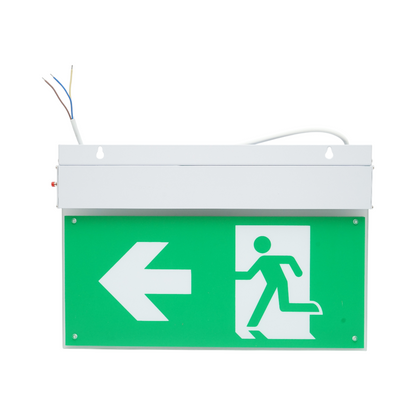 EXIT LED vészjelzés lámpa 220V, 3W, Li-ion 1800mAh akkumulátor, felületre szerelhető, 3 órás üzemidő IP20