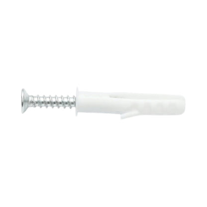 Univerzális műanyag dübel, tipli szett fehér 6x30mm csavarral 4x30mm 50 db/szett