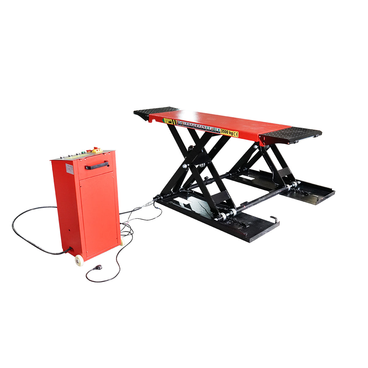 Mobil autós ollós emelő 220V, 2.2KW, emelőképesség 3200kg