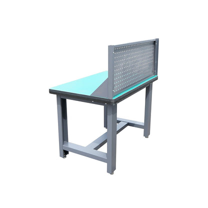 Műhely munkapad 220V-os aljzattal és perforált panellel 1200x750x800+450mm