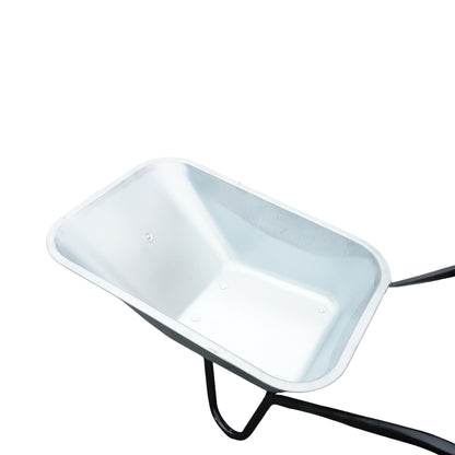 Fém talicska 100L pneumatikus kerékkel 400/8 és horganyzott tál 895x642x298mm Thor