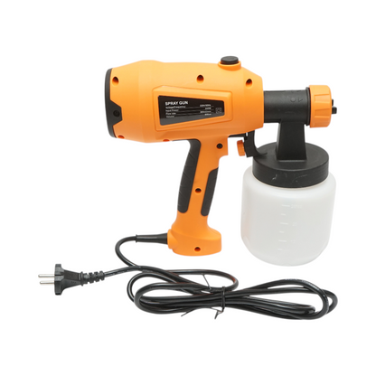 Elektromos festékpisztoly 550W, 220V, 800 ml/min teljesítmény, 800ml alsó tartály, 3 fúvóka tartozék