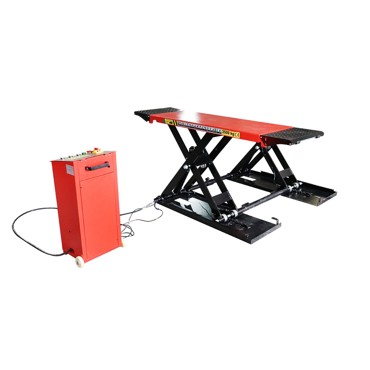 Mobil autós ollós emelő 380V, 3KW, emelőképesség 3200kg