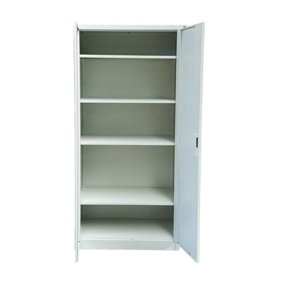 Fém szekrény 1950x920x500mm, 2 ajtóval, polcokkal és rúddal, szürke Breckner Germany