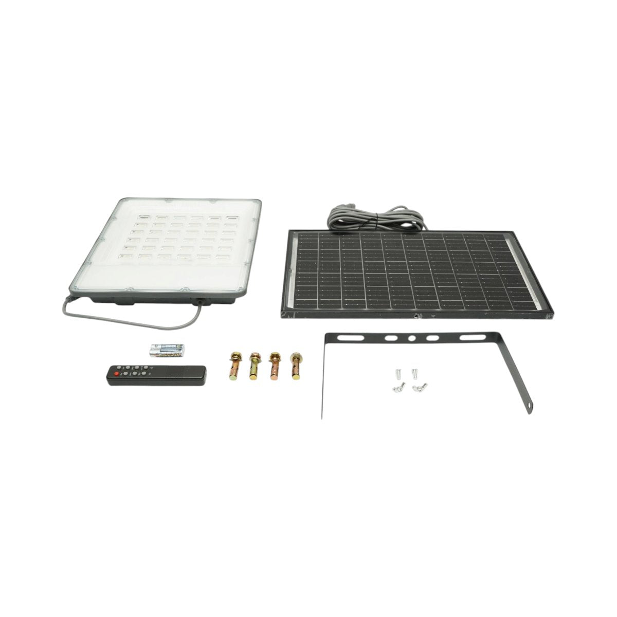 300W LED reflektor, 6500K bifaciális 30W napelem panellel, 15000mAh akkumulátor és távirányító IP66 Breckner Germany