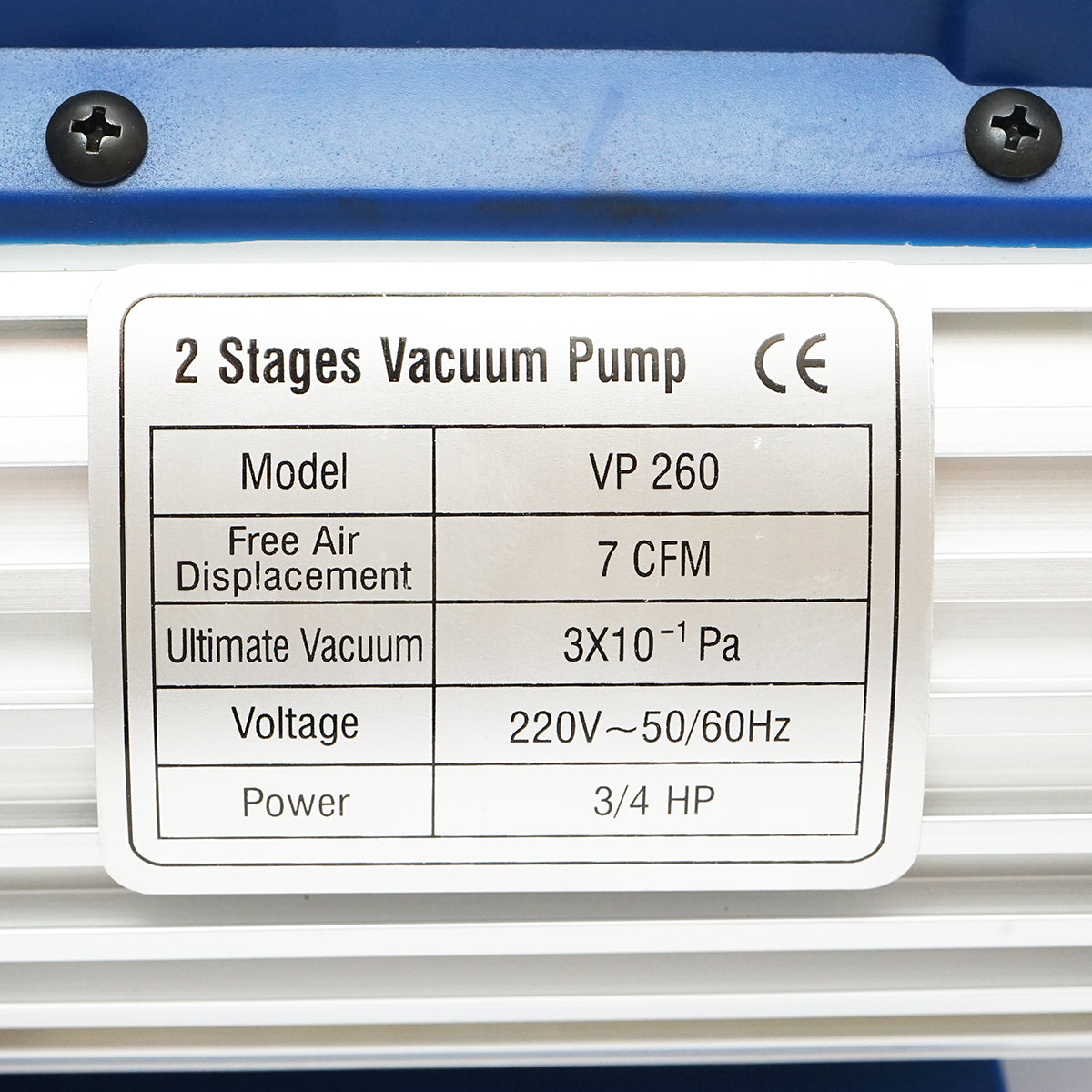 Vákuumszivattyú, vákuum 220V, 3/4 HP hűtőberendezésekhez 170l/min