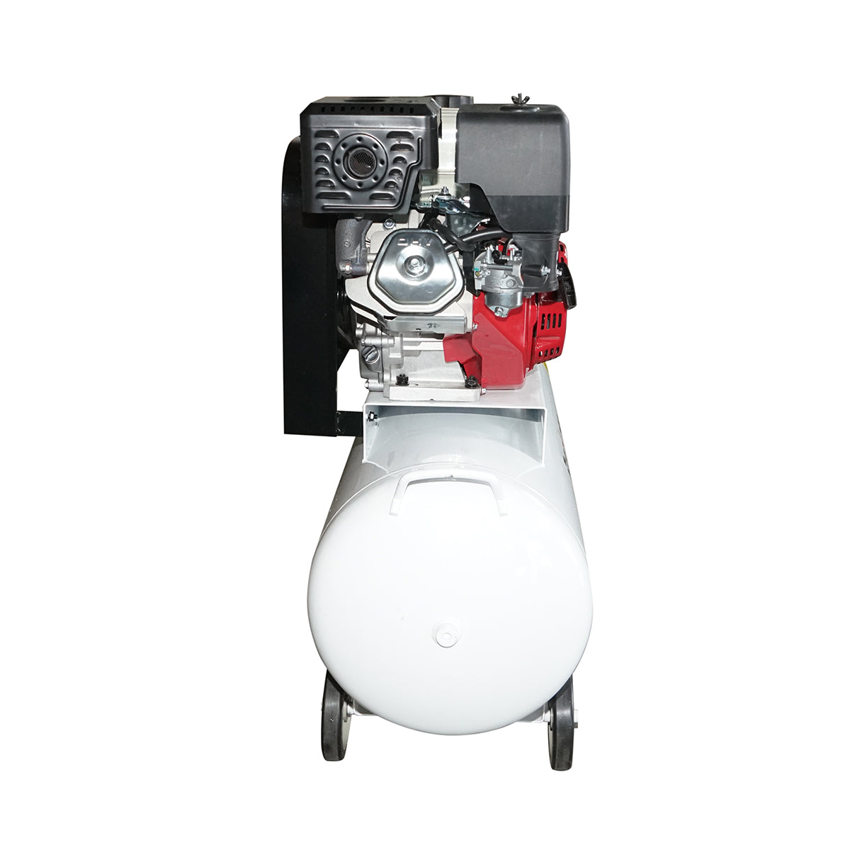 200 literes szíjhajtású légkompresszor, kompresszor 13 LE-s benzinmotor, maximális nyomás 8 bar, levegőbeömlési térfogat 600 l/perc Breckner Germany