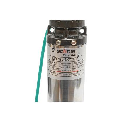 Merülő vízszivattyú 300W, 36V, 3m3/h, 80mm, napelemhez Breckner Germany