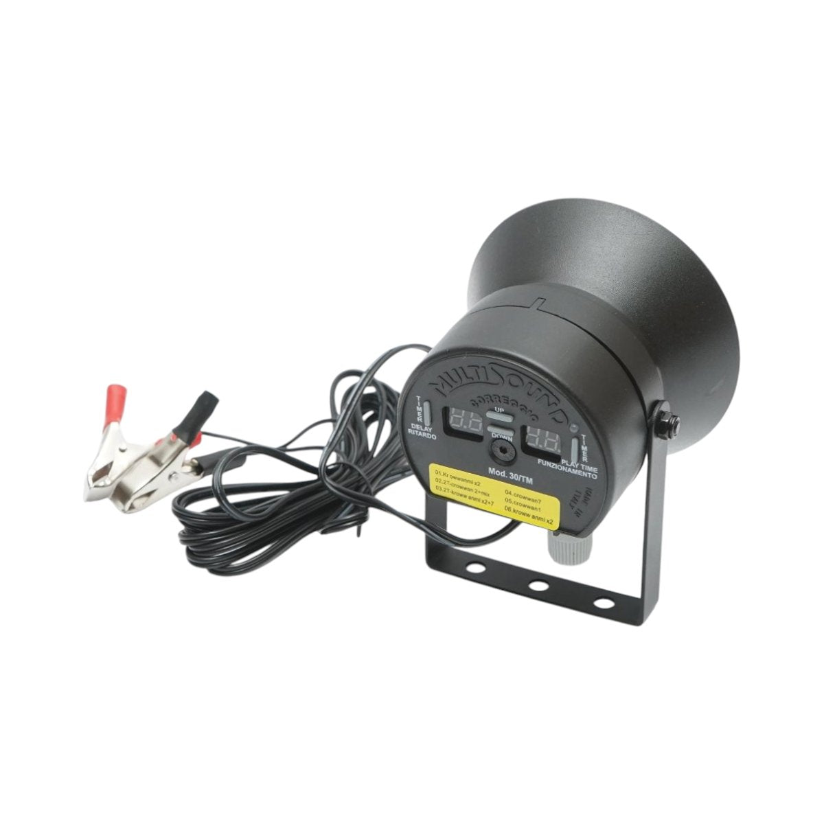 Fürj hívógép elektronikus 12V MultiSound 30/TM, 6 csatorna, programozható időzítő 1-24 óra