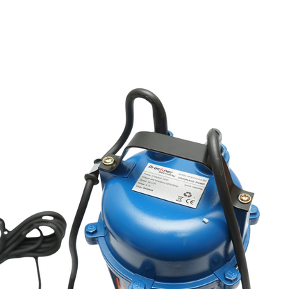 Szennyezett vízszivattyú, merülő vízelvezető úszóval és darálóval 5500 W, 220 V, áramlási sebesség 233 l/perc, H8m WQDS15-8-0,55F Breckner Germany Szivattyú