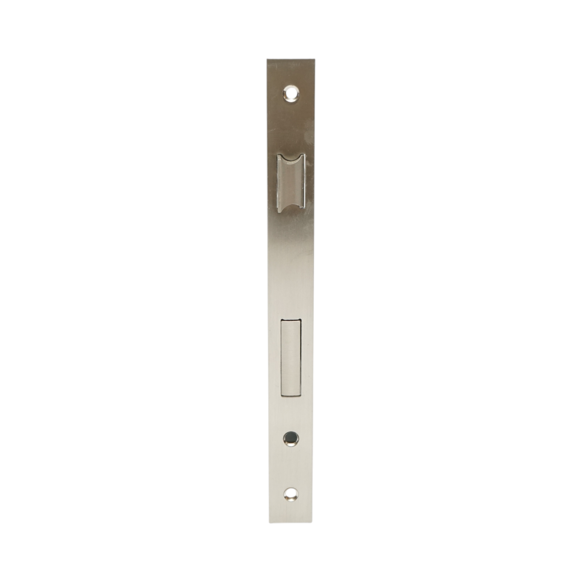 Beépített ajtózár nyelvvel 73x177mm, előlap 23x240mm, szatén nikkel, csavarok mellékelve