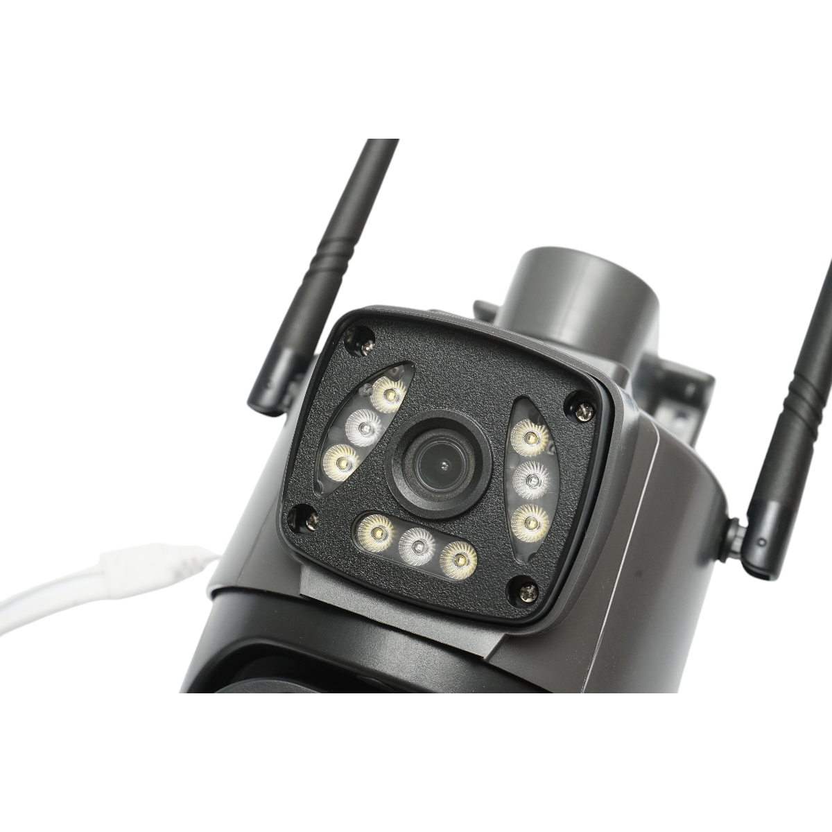4MP 1080P, P2P WIFI 2.4GHz, PTZ kettős objektíves megfigyelő kamera mozgásérzékelővel, emberérzékeléssel és V380 Pro alkalmazással.