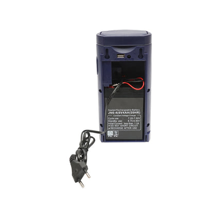 Lámpa, hordozható LED munkalámpa 6V 4Ah akkumulátorral, USB, 100x95x200mm FELINAR