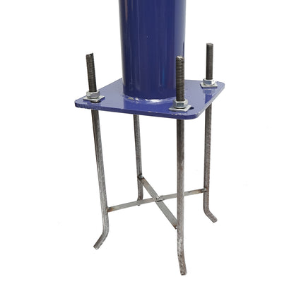 4m-es acél világítóoszlop beton szerelőkarimával Breckner Germany