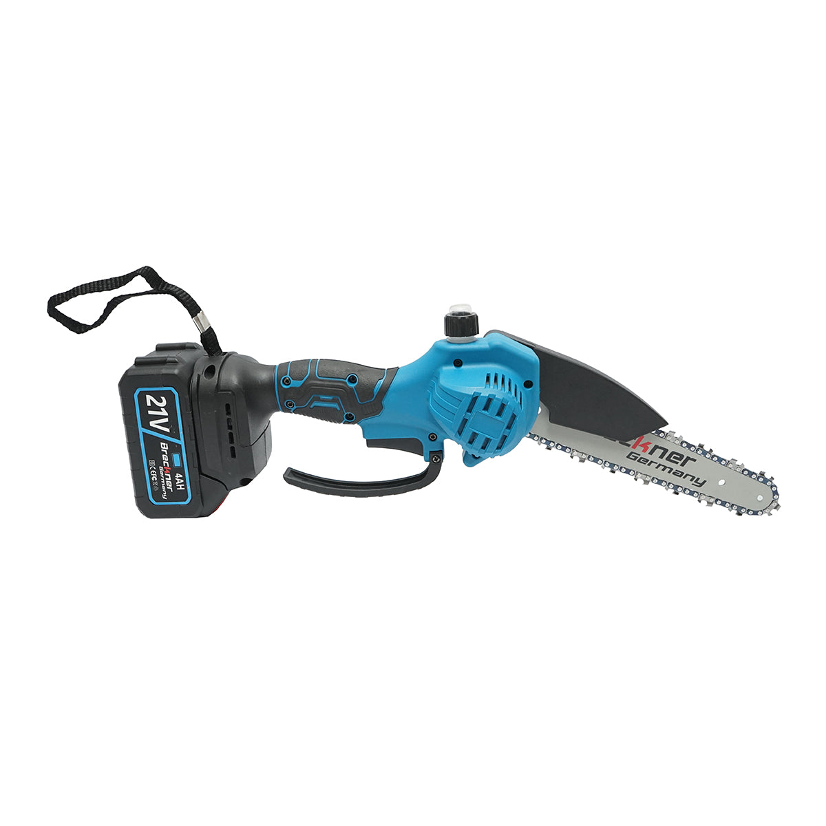 Mini elektromos fűrész 700W, 2 Li-ion akkumulátorral 21V/4Ah, 200mm (8 inch) Breckner Germany