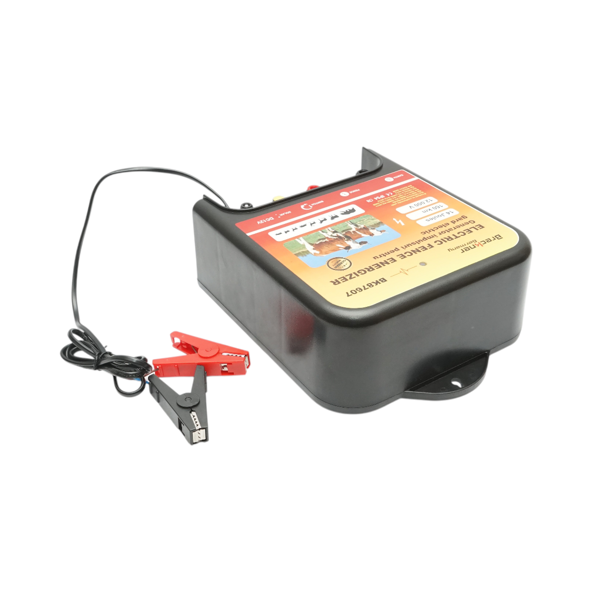 Impulzusgenerátor, villanypásztor készülék 12V, 14 Joule, 160km elektromos kerítéshez Breckner Germany