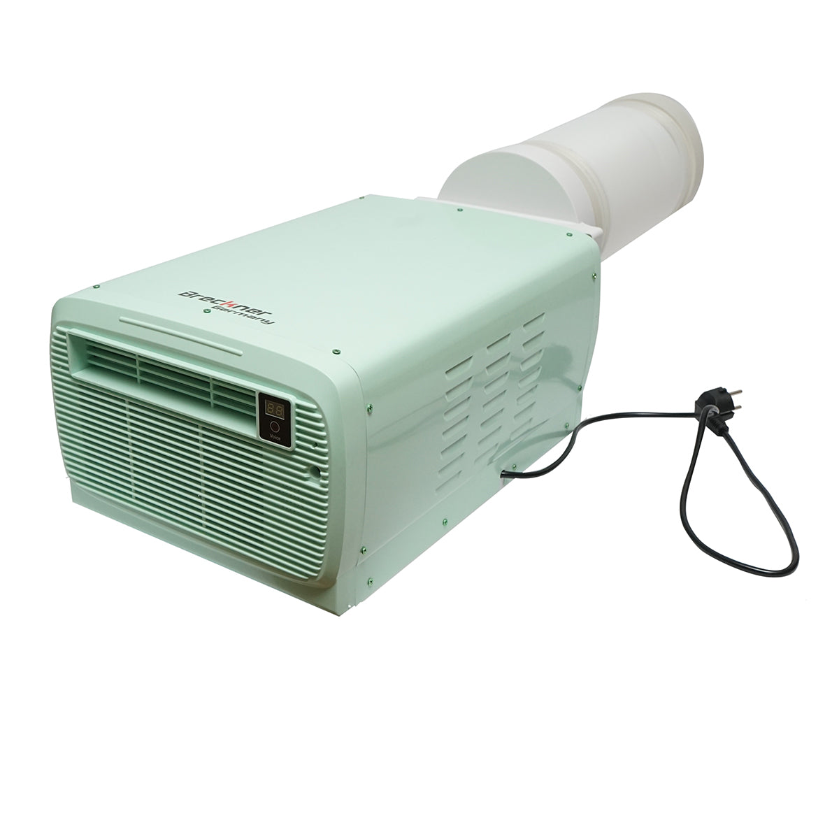 Hordozható légkondicionáló 2224 BTU, 280W, 220V, párátlanító funkcióval, szellőztetéssel, távirányítóval, hangutasításokkal, telepítőkészlet tartozék Breckner Germany