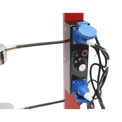 Elektromos gumiabroncs vulkanizáló készülék meleg vulkanizáláshoz 2x500W, 220V, 7 alumínium adapter, szabályozható hőmérséklet 0-180°C THOR