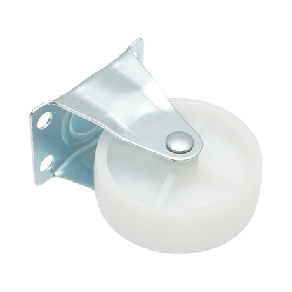 Rögzített kerék 73x25mm fék nélkül, fehér polipropilén, acél lemez 70x44mm 45kg