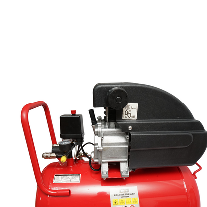 Légkompresszor 50L, motorteljesítmény 1,5KW/2CP, maximális nyomás 8 bar, szívólevegő térfogat 195L THOR