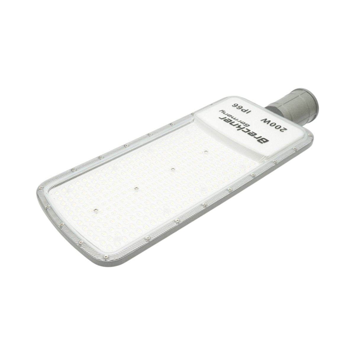 LED közúti világítás lámpa 200W, 100-265V, 6500K, 22000lm oszlopra szerelhető 540x200x25mm IP66 Breckner Germany